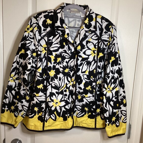 Drapers & Damons Women's Jacket Size 1X Colorful Cotton Blend Pockets - Picture 1 of 9